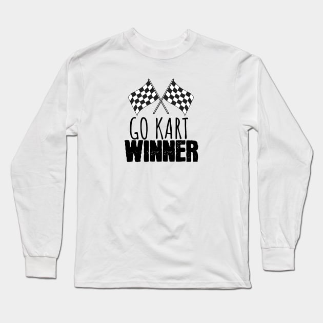 Go kart Winner Long Sleeve T-Shirt by maxcode